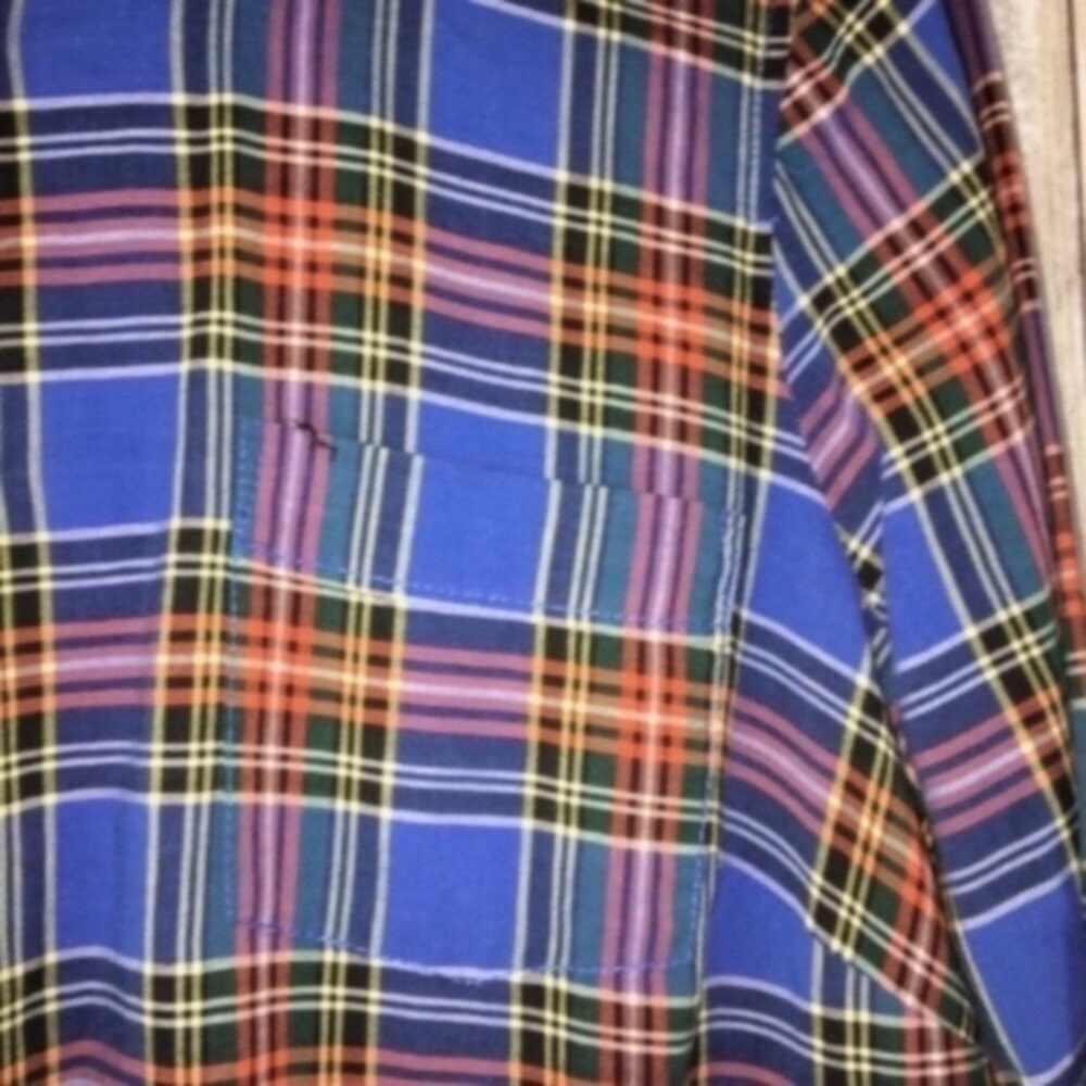 J. Crew Blue Plaid Button Down - Picture 4 of 5